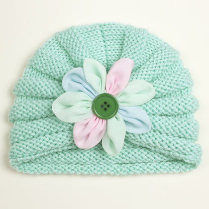 Cool Autumn Wool Flower Hat Sleeve Kids' Headwear