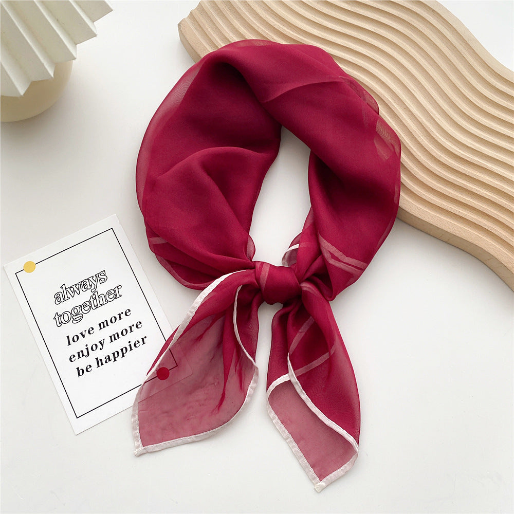 Women's Square Towel Silk Spring Fashionable With Shirt Scarfs