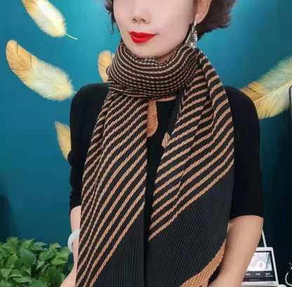 Women's Linen Korean Patchwork Color Fashionable Stylish Scarfs