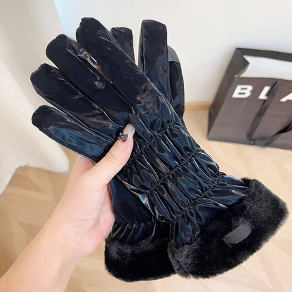 Women's Korean Fashionable Laser Touch Screen Warm Winter Gloves