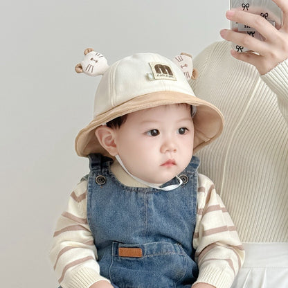 Hat Autumn Windproof Bucket Fashion Fisherman Kids' Headwear