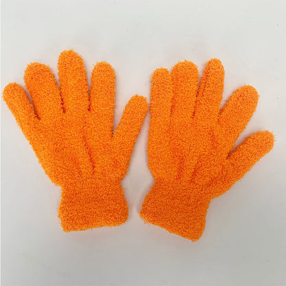 Women's & Men's Winter Towel Material Thickened Warm Full Finger Gloves