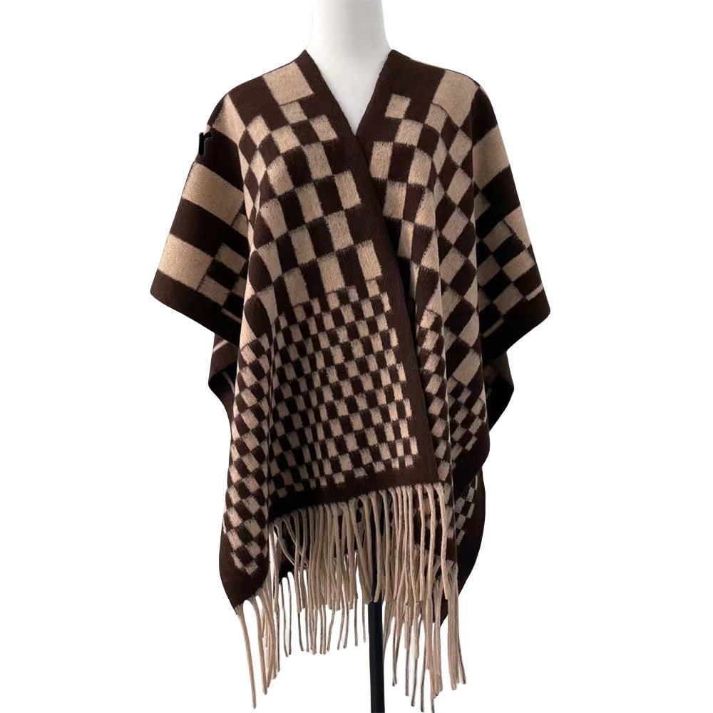 Women's Warm Shawl Grassland Tibet Travel Cloak Scarfs