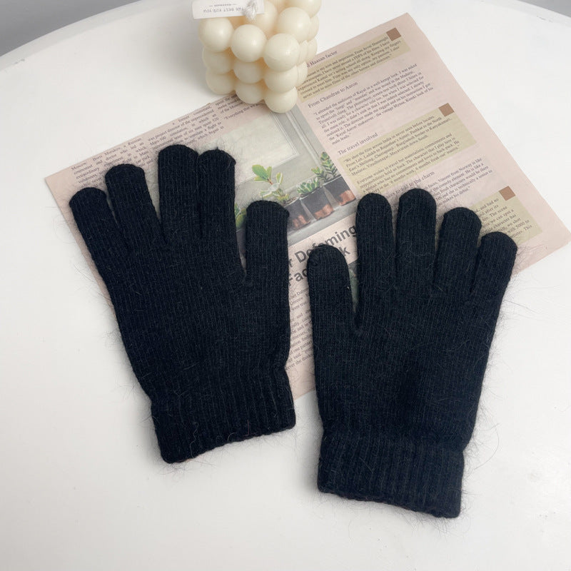 Women's Korean Minority Simple Solid Color Sweet Girly Gloves