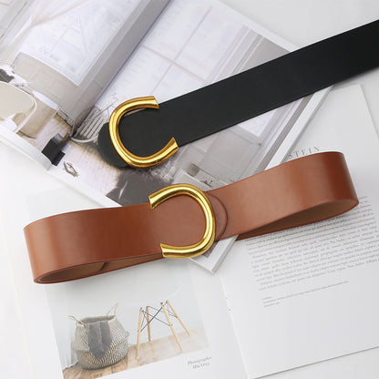 Women's Wide Decoration With Dress Suit Coat Belts