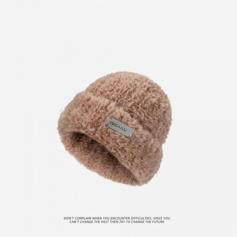 Female Thermal Knitting Wool Snow Riding Hats & Caps