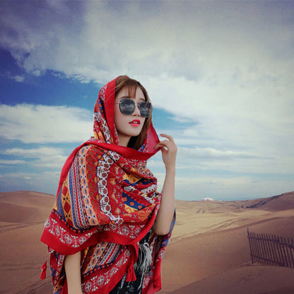 Ethnic Style Shawl Female Summer Hainan Scarfs