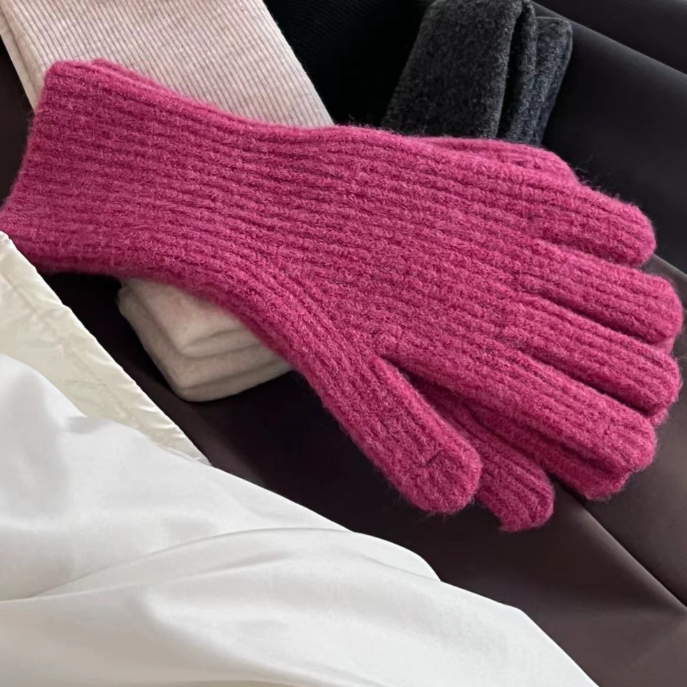 Women's Warm Keeping Winter Open Finger Play Gloves