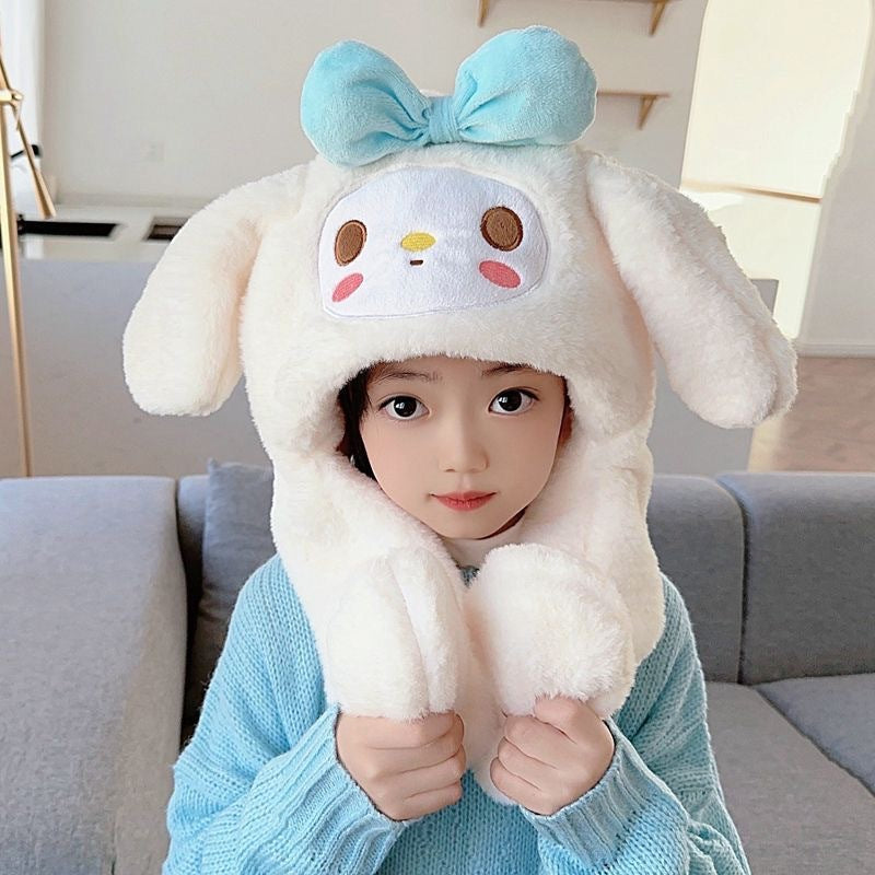 Winter Korean Style Boys Plush Bonnet Knitted Kids' Headwear