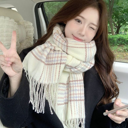 Female Winter High-grade Mohair Artificial Cashmere Scarfs