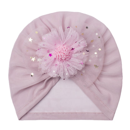 Summer Hat Mesh Thin Bow Flower Kids' Headwear