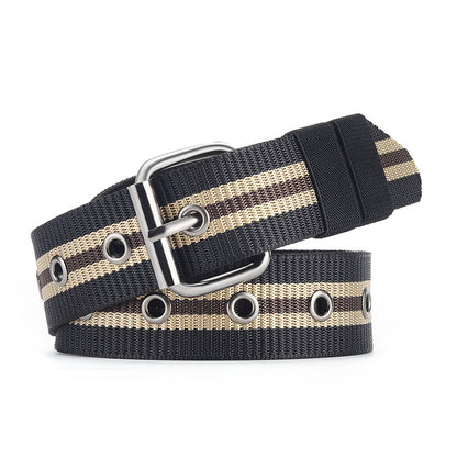 Men's Fashion Pin Buckle Imitation Nylon Woven Belts