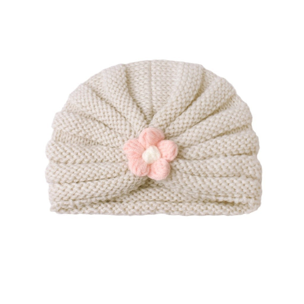 Children's Keep Warm Knitted Hat Cute Flowers Kids' Headwear