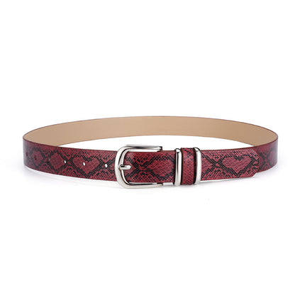 Women's Four Snake Pattern Retro Decorative Pin Buckle Clothing Belts