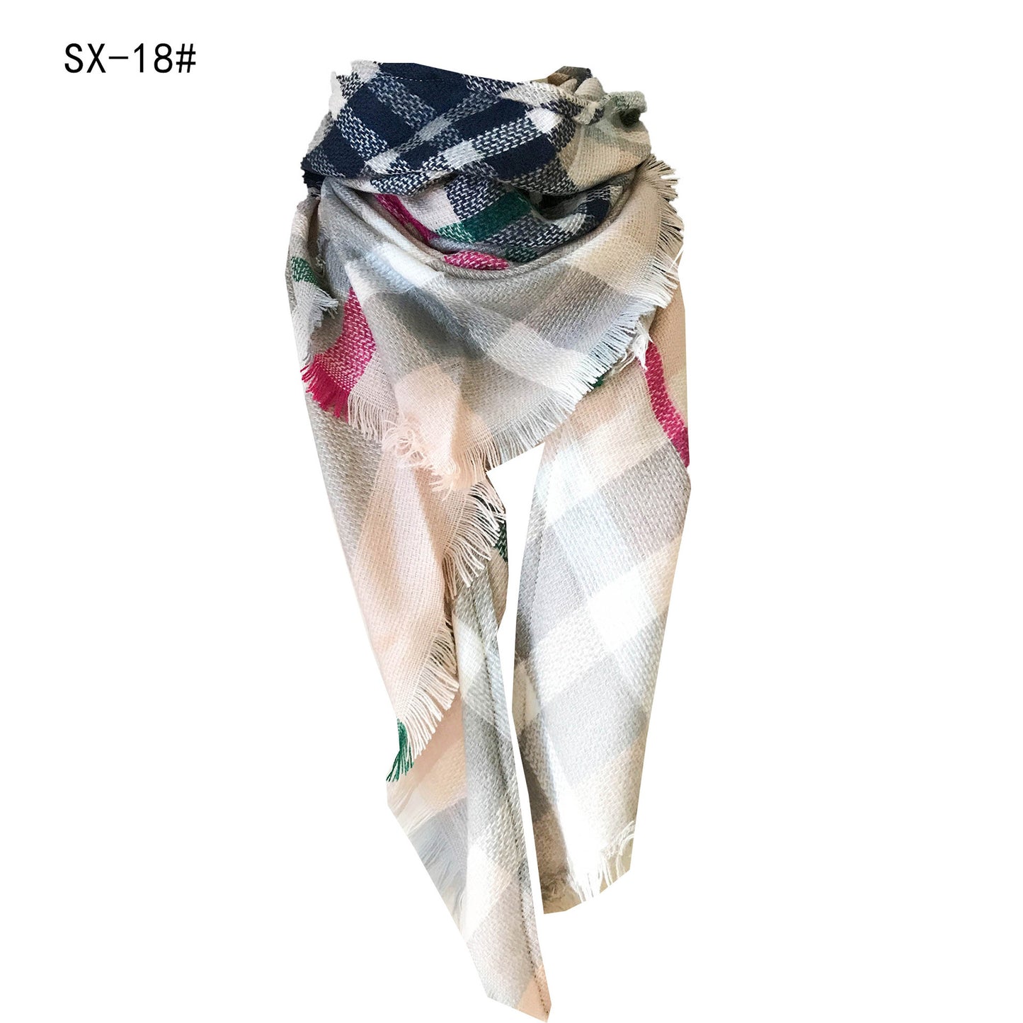 Women's Double-sided Square Triangular Binder Neck Warmer Scarfs