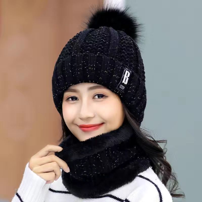 Women's Winter Korean Style Wool Hat Fleece-lined Hats & Caps