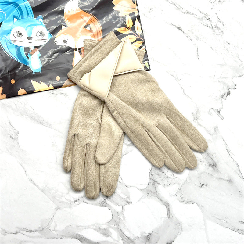 Biking Fleece-lined Thickened Cold Protection Korean Gloves