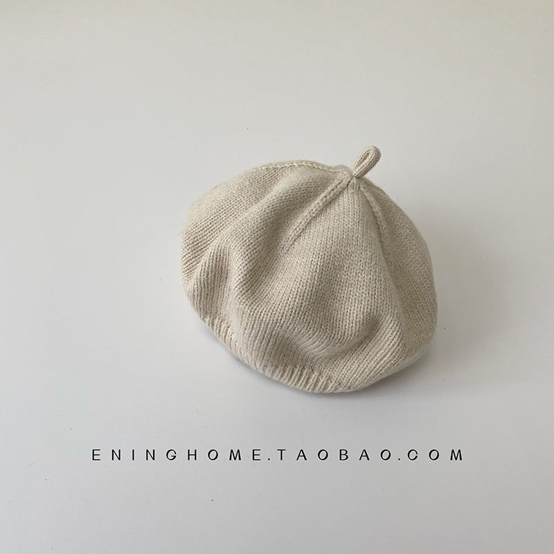 Style Beret Spring Knitted Wool Keep Kids' Headwear