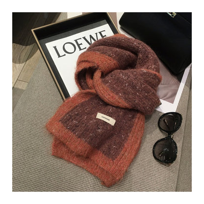 Women's Style High-grade Clear Cold Feeling With Wool Extra Thick Scarfs