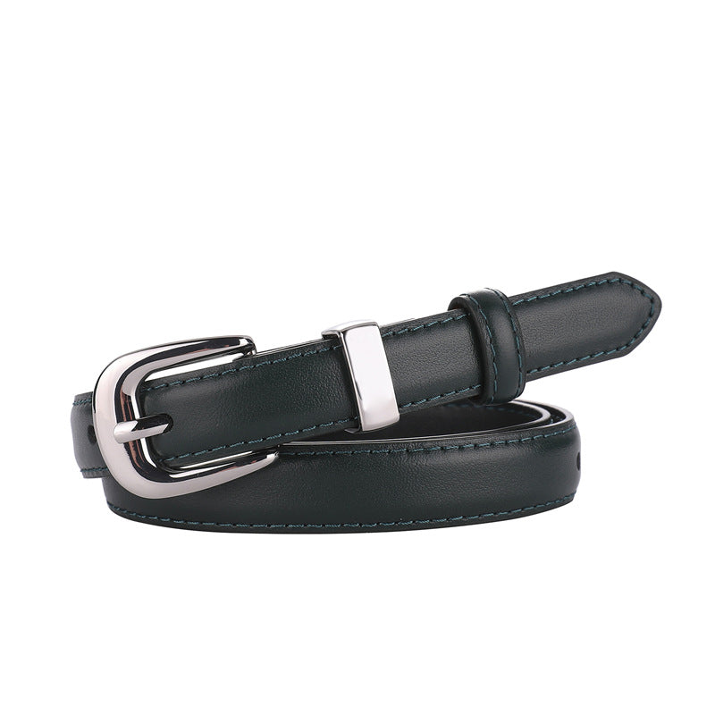 Women's Pin Buckle Cowhide Casual Genuine Leather Belts