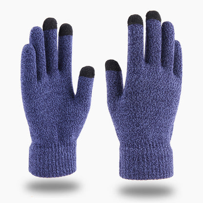 Men's Knitted Winter Korean Warm Veet Padded Gloves