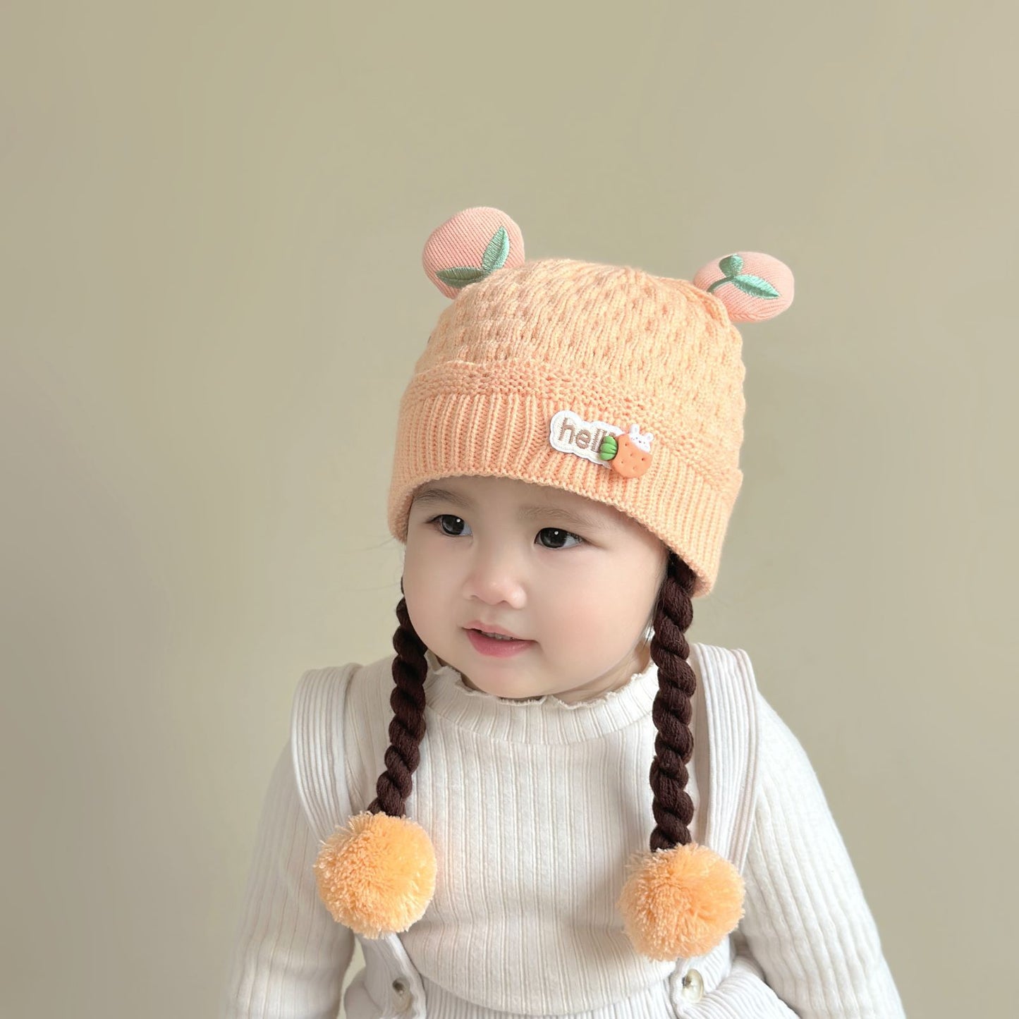 Wig Knitted Hat Travel Thermal Head Cover Kids' Headwear