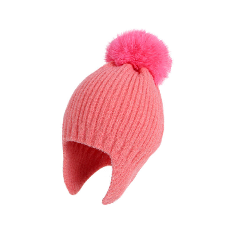 Children's Winter Hat Thermal Lei Knitted Woolen Kids' Headwear