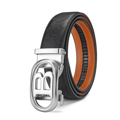 Men's Broadcast Automatic Buckle Cowhide Light Man Belts