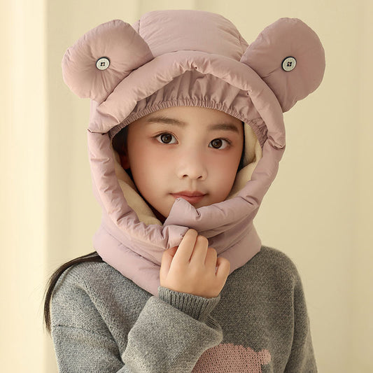 Children's Cotton Ear Protection Lei Hat Outdoor Hooded Suit Korean Style Kids' Headwear