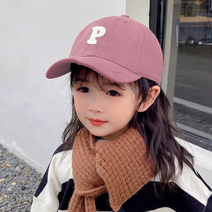 P Letter Sun Protection Hat Thin Kids' Headwear