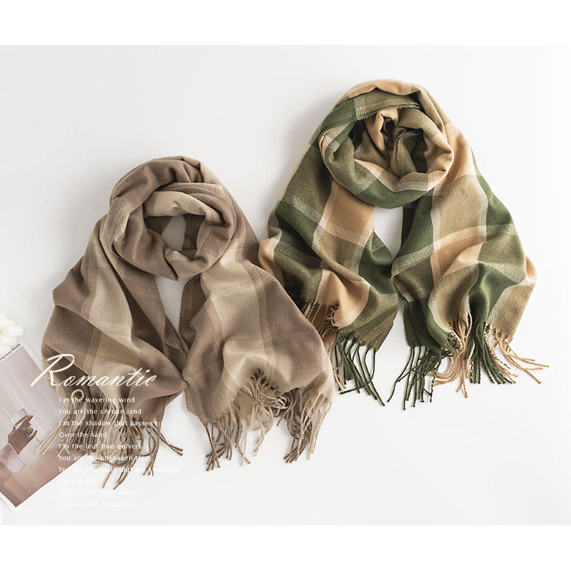 Women's Fresh Sweet Artificial Cashmere Preppy Style Scarfs