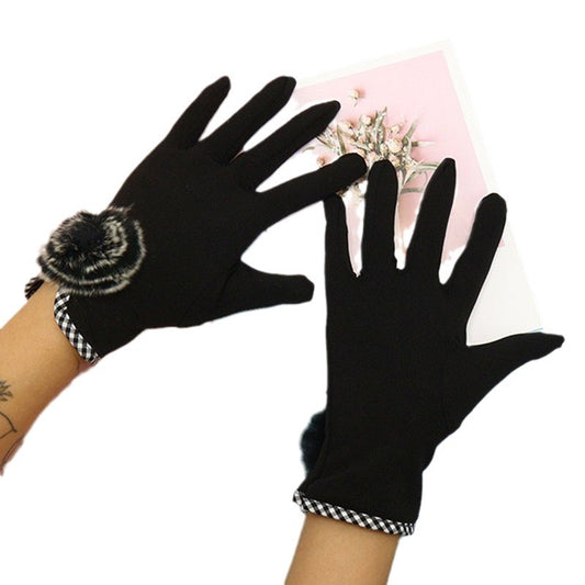 Women's Thermal Finger Cycling Thin Fleece-lined Warm Gloves