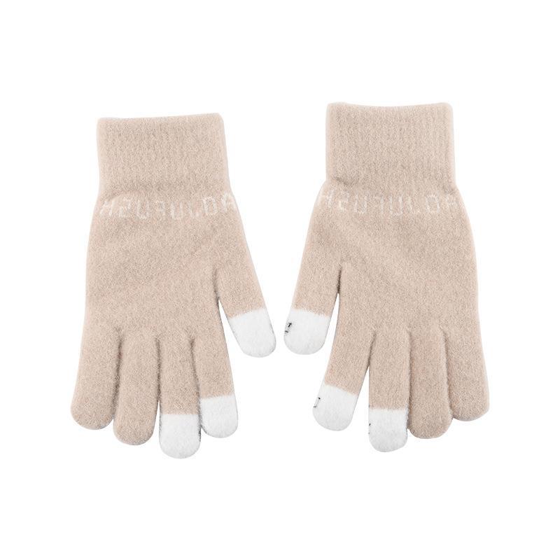 Finger Female Winter Riding Windproof Warm Gloves