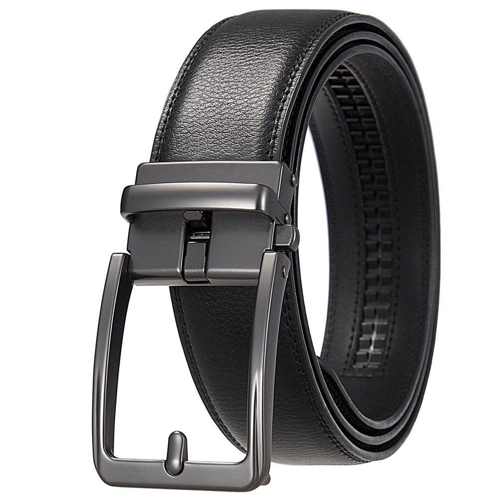 Men's Creative Automatic Buckle Split Leather Belts