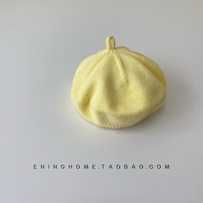 Style Beret Spring Knitted Wool Keep Kids' Headwear