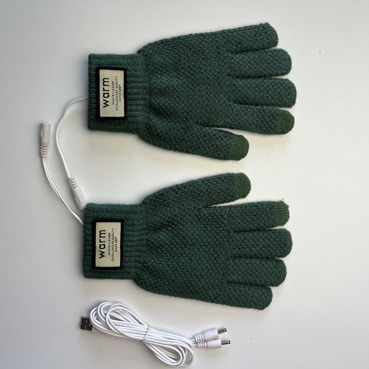 Men's Electric Heating Hand Warming Woven Gloves