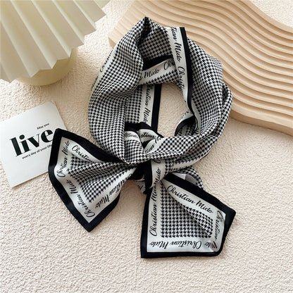 Women's Style Four Narrow Hair Band Tie Bag Temperament Scarfs