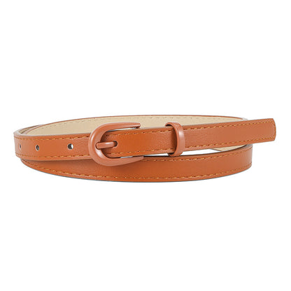 Women's Candy Color Smooth Pin Buckle High-grade Clothing Belts