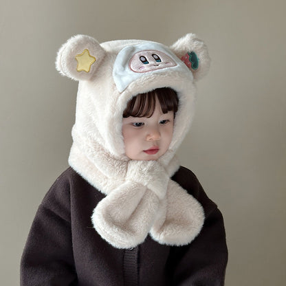 Children's Autumn South Hat Integrated Winter Cartoon Kids' Headwear