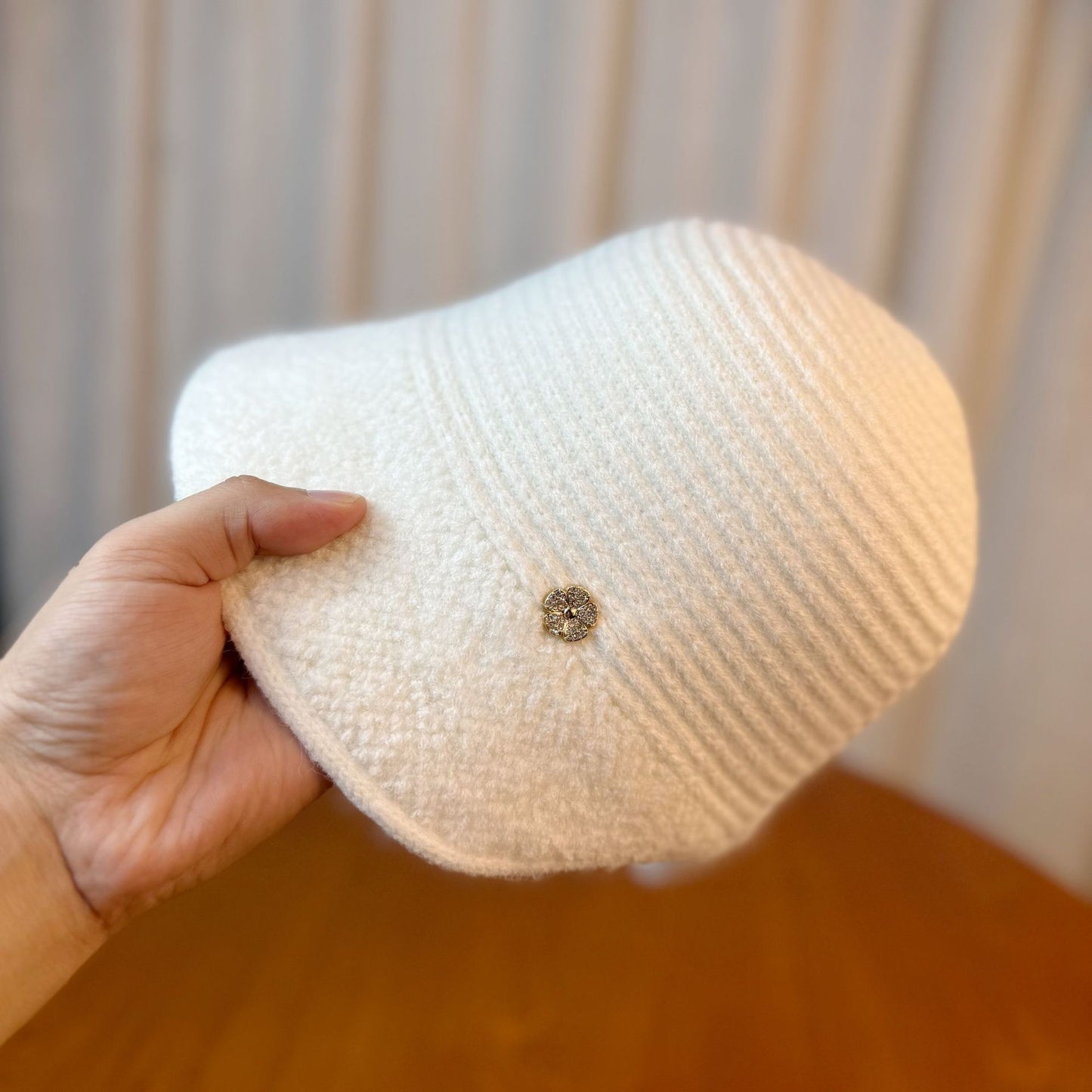 Women's Wool Bucket Hat Irregular Small Casual Hats & Caps