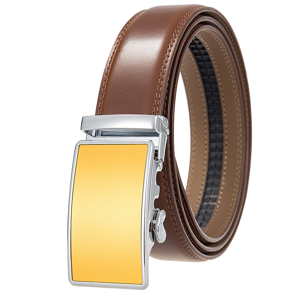 Men's Durable Versatile Automatic Buckle Cowhide Belts