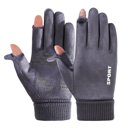 Men's Winter Warm With Veet Riding Windproof Gloves