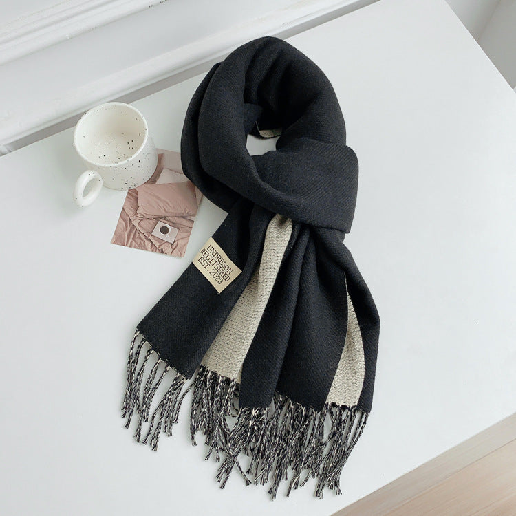 Women's Korean Style Double-sided Long Warm Fashionable Scarfs