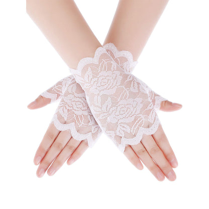 Lace Sun Protection Summer Open Driving Gloves