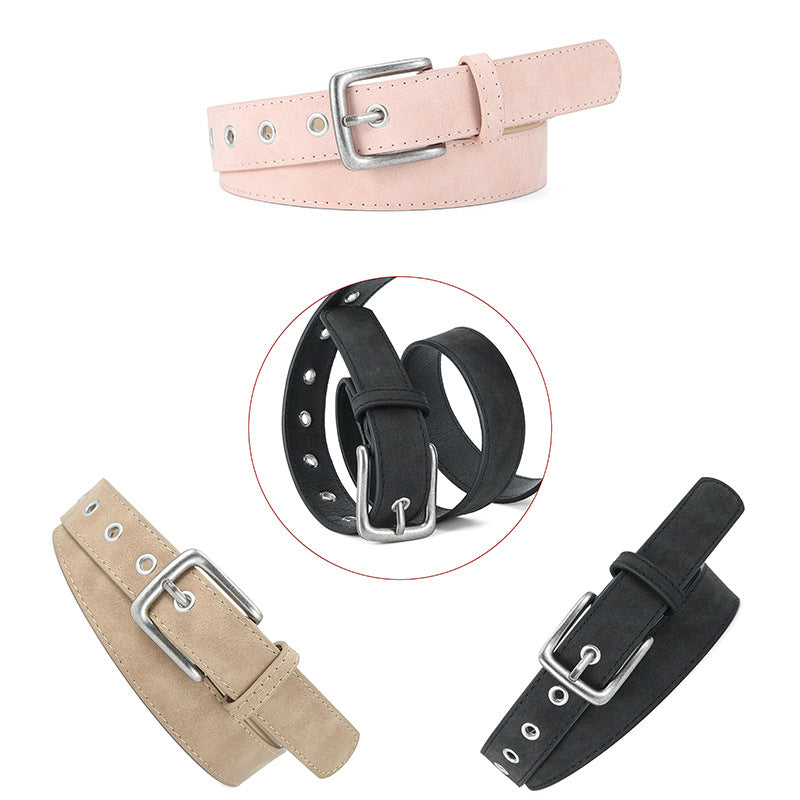 Women's Matte Texture Pin Buckle High-grade Versatile Belts