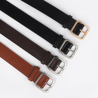 Women's Casual Retro Metal Buckle Simple Decoration Belts