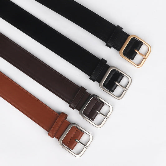 Women's Casual Retro Metal Buckle Simple Decoration Belts