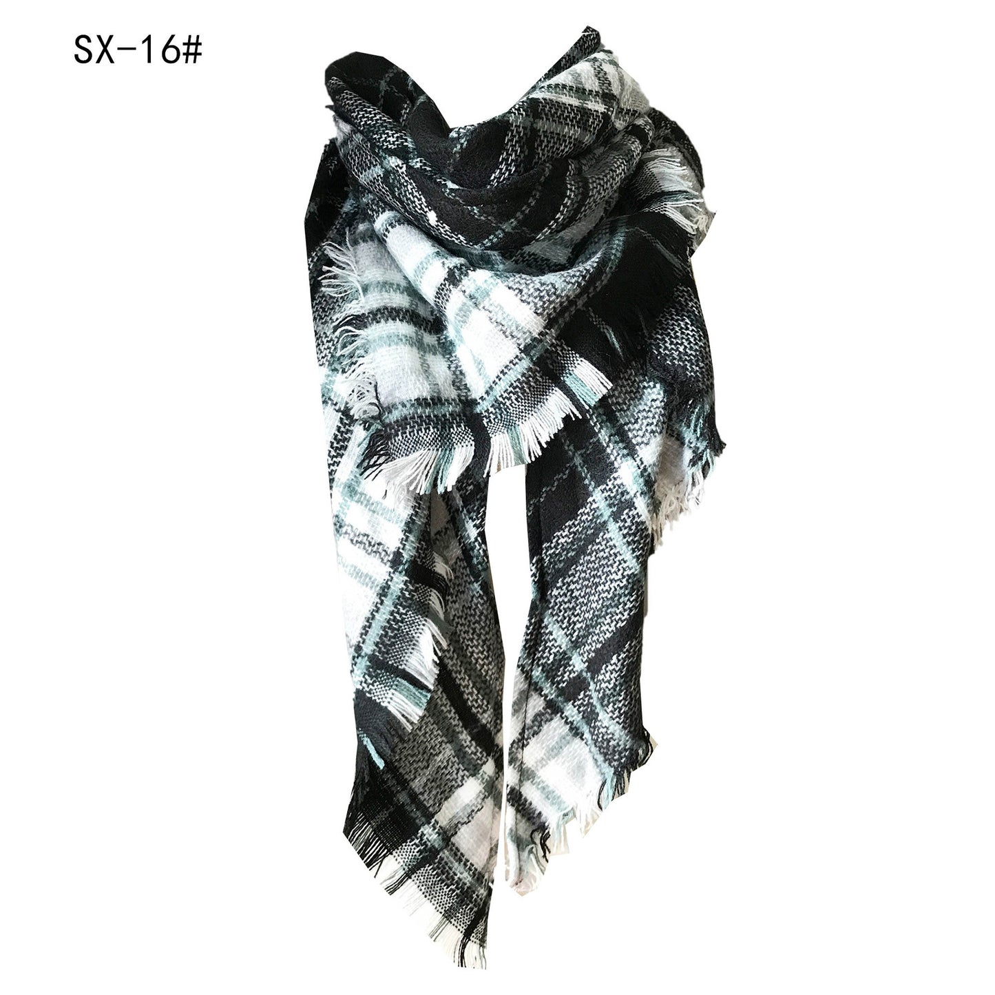 Women's Double-sided Square Triangular Binder Neck Warmer Scarfs