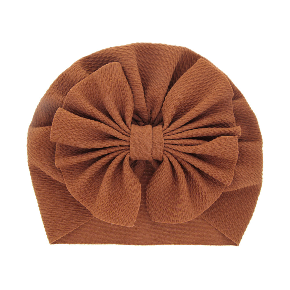 Children's Solid Color Sleeve Big Bow Indian Kids' Headwear