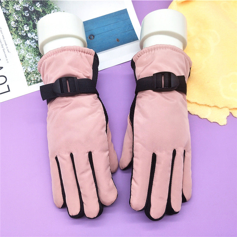 Women's Ski Winter Korean Warm Cycling Cotton Gloves